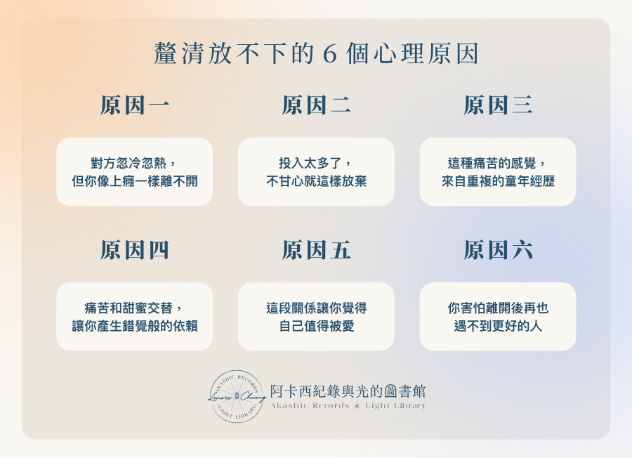 釐清放不下的６個心理原因