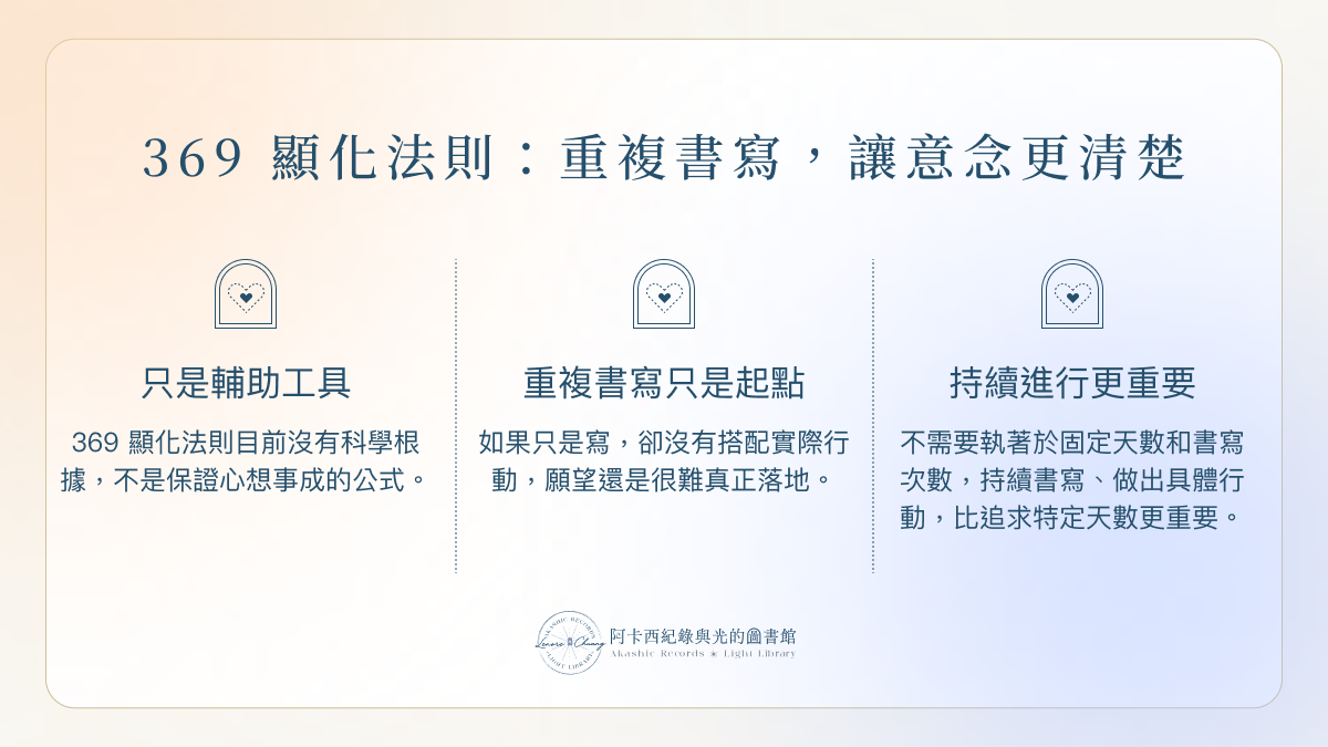 369 顯化法則：重複書寫，讓意念更清楚