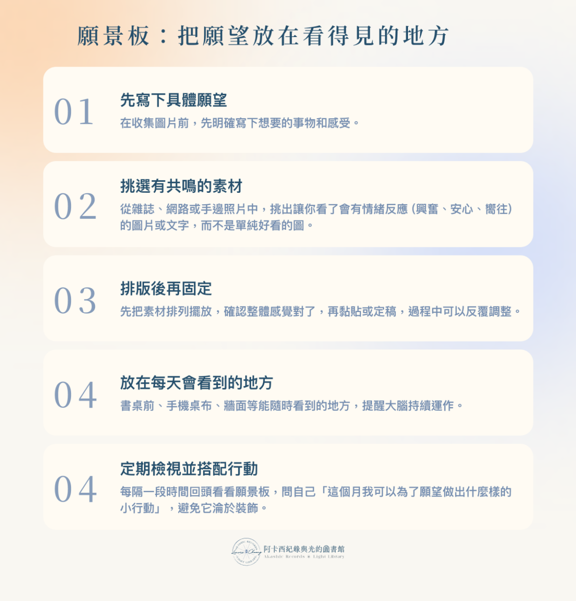 願景板：把願望放在看得見的地方